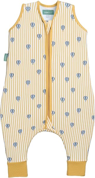 Molis&co - Sacco e Nanna con Piedini - Sacco Nanna Estivi - Ultra-Fresco e Leggero - 100% Cotone (Oeko-Tex 100) - Balloons (2 Anni) - 1