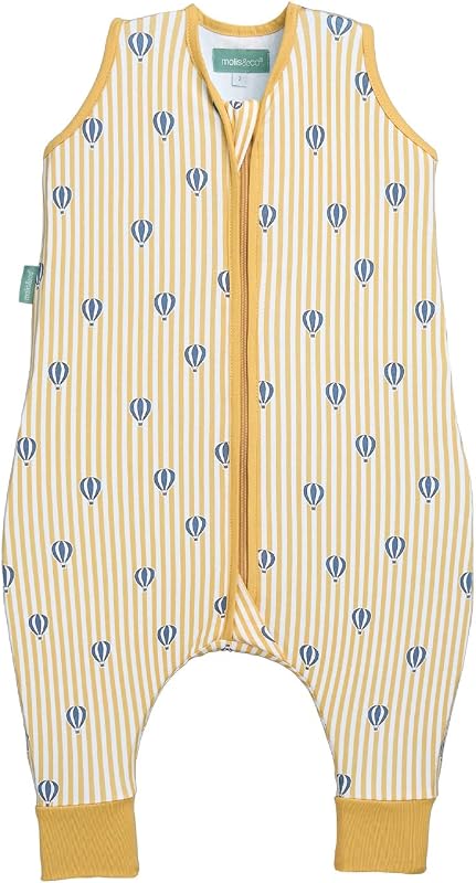 Molis&co - Sacco e Nanna con Piedini - Sacco Nanna Estivi - Ultra-Fresco e Leggero - 100% Cotone (Oeko-Tex 100) - Balloons (2 Anni)