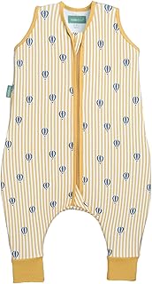 molis&co - Baby Schlafsack mit Füßen 0.5 TOG - Sommerschlafsack für Jungen - Kinder Babyschlafsack mit Beinen - 100% Baumwolle (Oeko-TEX 100), Premium Qualität - Balloons (90 cm)
