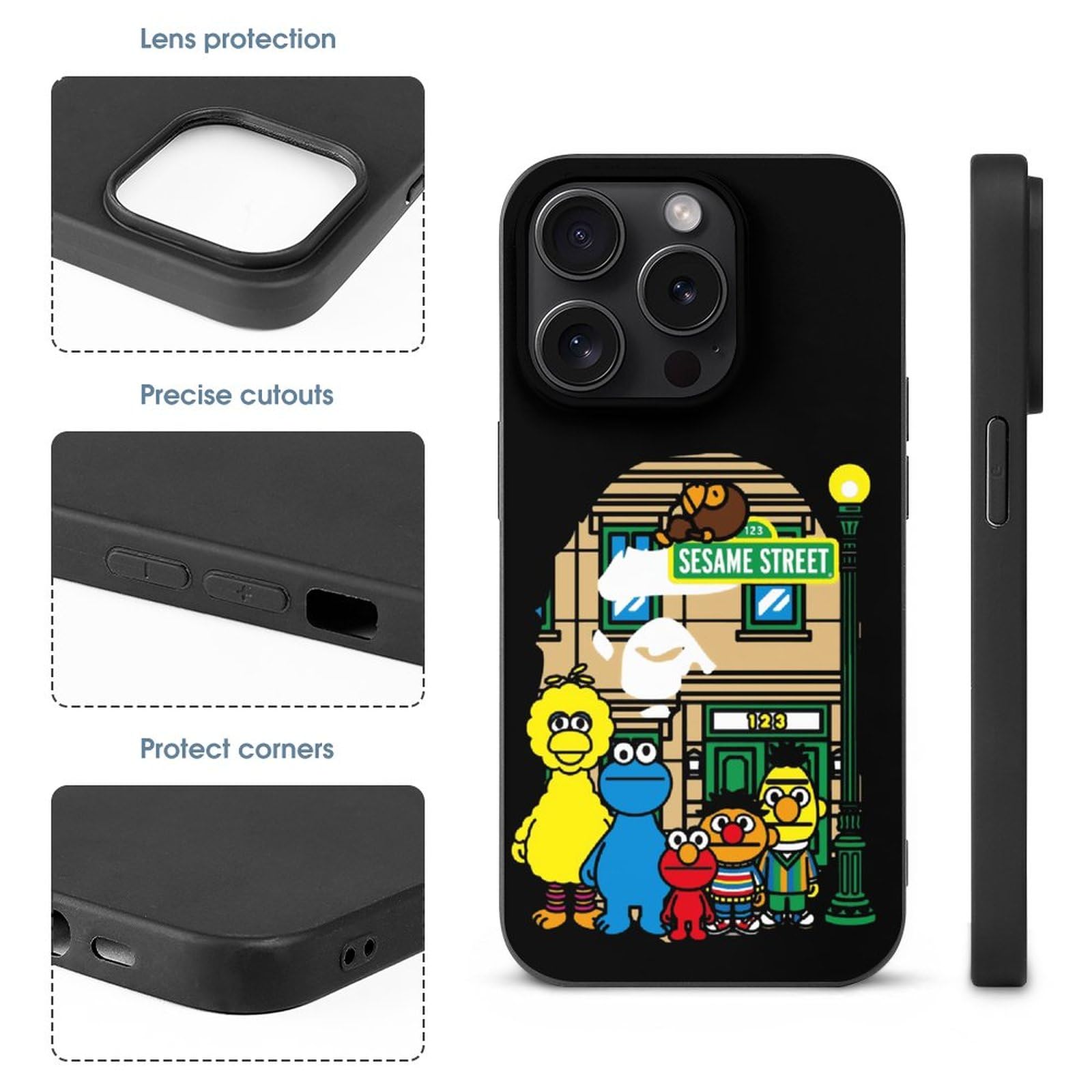 Amazon.co.jp: iPhone 15 Pro用 ケース セサミストリート エルモ