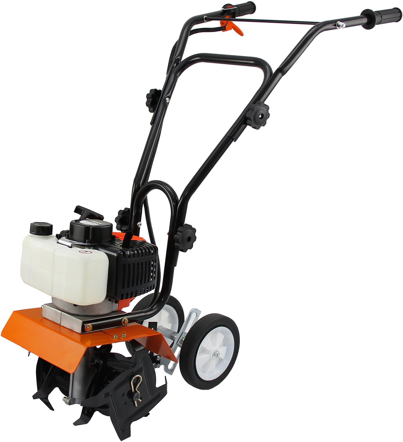 T-Mech 52cc Garden Tiller Petrol Soil Cultivator Rotavator Tool, 3HP 2-Stroke 1.65kW Engine…