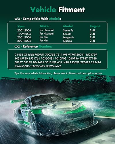 Miniatura 2 de SCITOO Bomba de compresor de CA para Hyundai Santa Fe 2.4L 01-06 para Hyundai Sonata 2.4L 99-05 para Kia Magentis 2.4L 01-06 para Kia Optima 2.4L