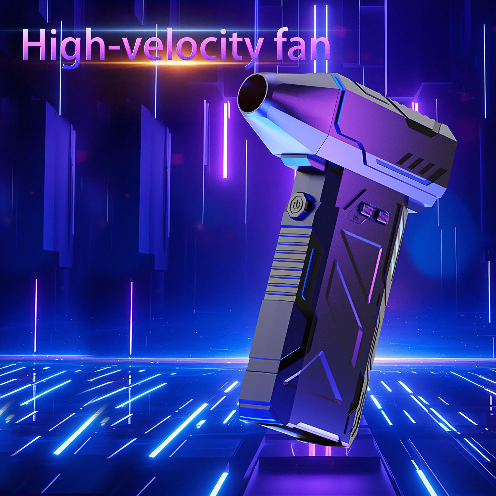 Rechargeable Electric Air Duster - Cordless, 110000RPM High Power Mini Blower, 3-Speed Adjustable Portable Air Blower Gun for Efficient Car, PC, Keyboard, Home & Outdoor Dust Cleaning