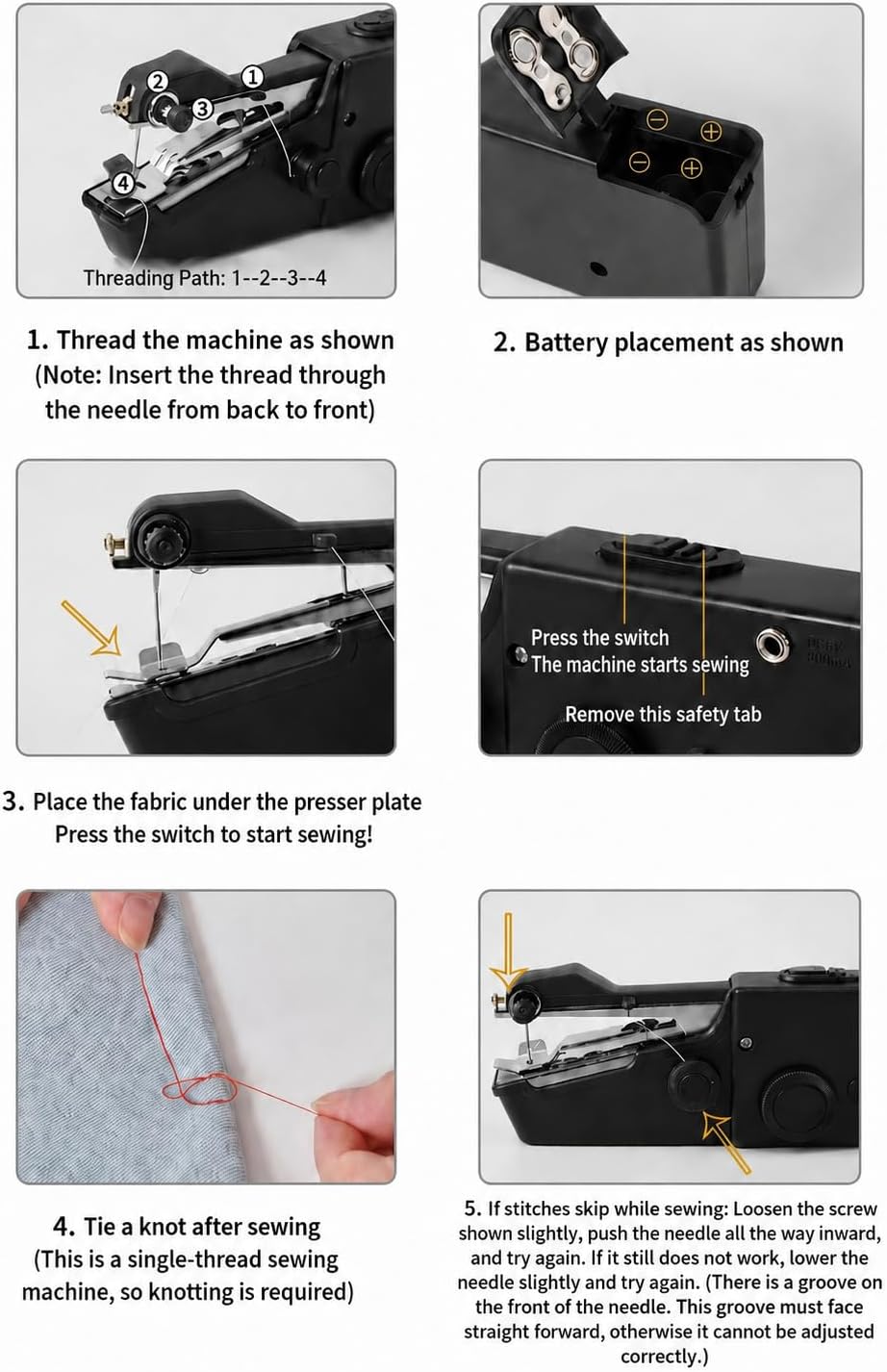 Portable Handheld Sewing Machine,89 Pcs Sewing Kit,Mini Hand Held Stitching Machine for Adults and Beginners