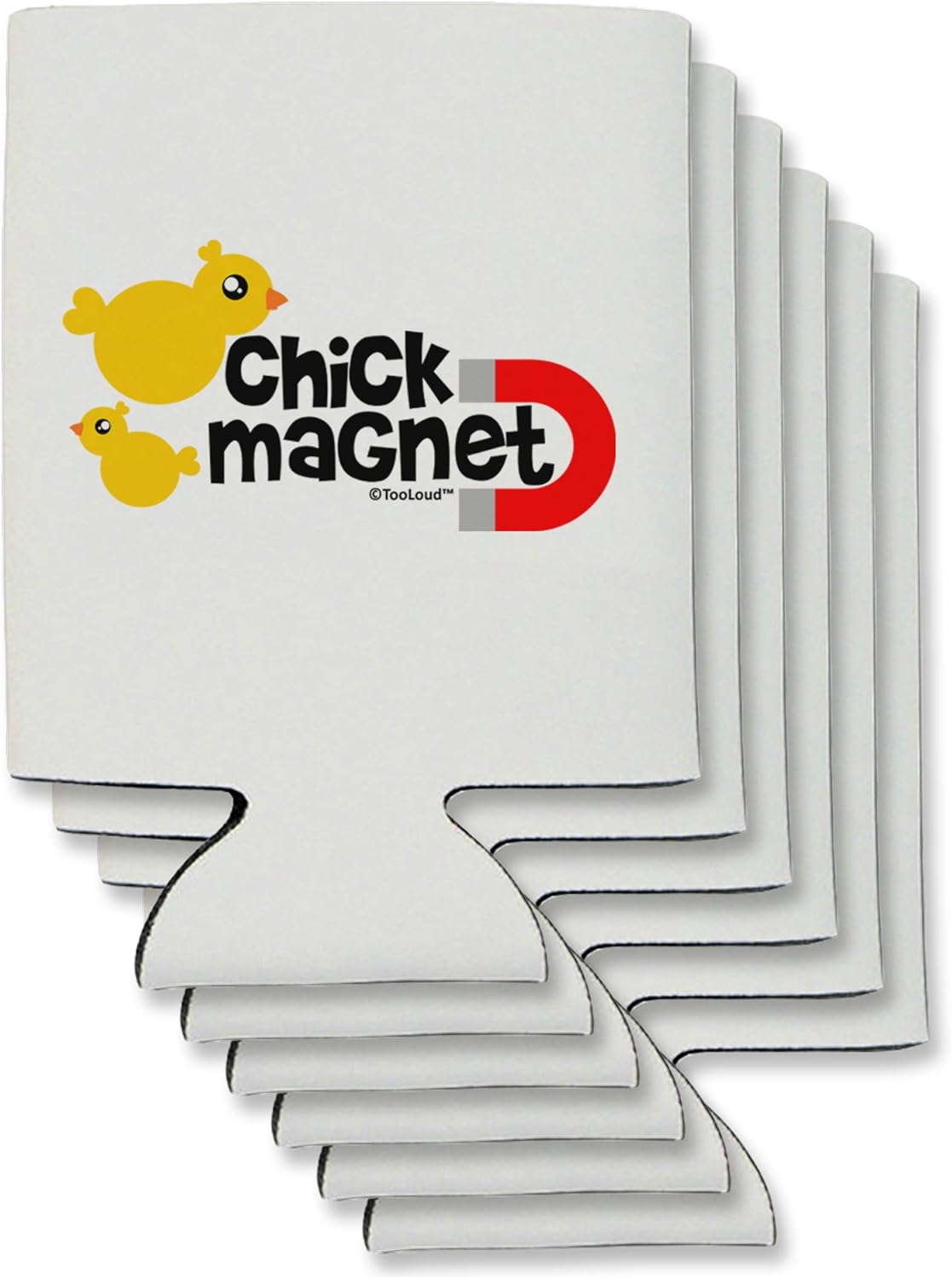 TooLoud Cute Chick Magnet Design Can/Bottle Insulator Coolers - 12 Pieces