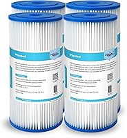 Membrane Solutions 20 Micron Pleated Sediment Filter 10x4.5 Whole House Replacement Cartridge (4 Pack) - Fits ECP10-1, R50-BBSA, FXHSC