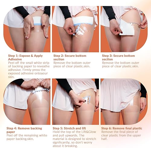 Miniatura 6 de 20 cintas de levantamiento de muslos, cinta de celulitis para levantamiento de muslos, cinta invisible para levantamiento de muslos, cinta