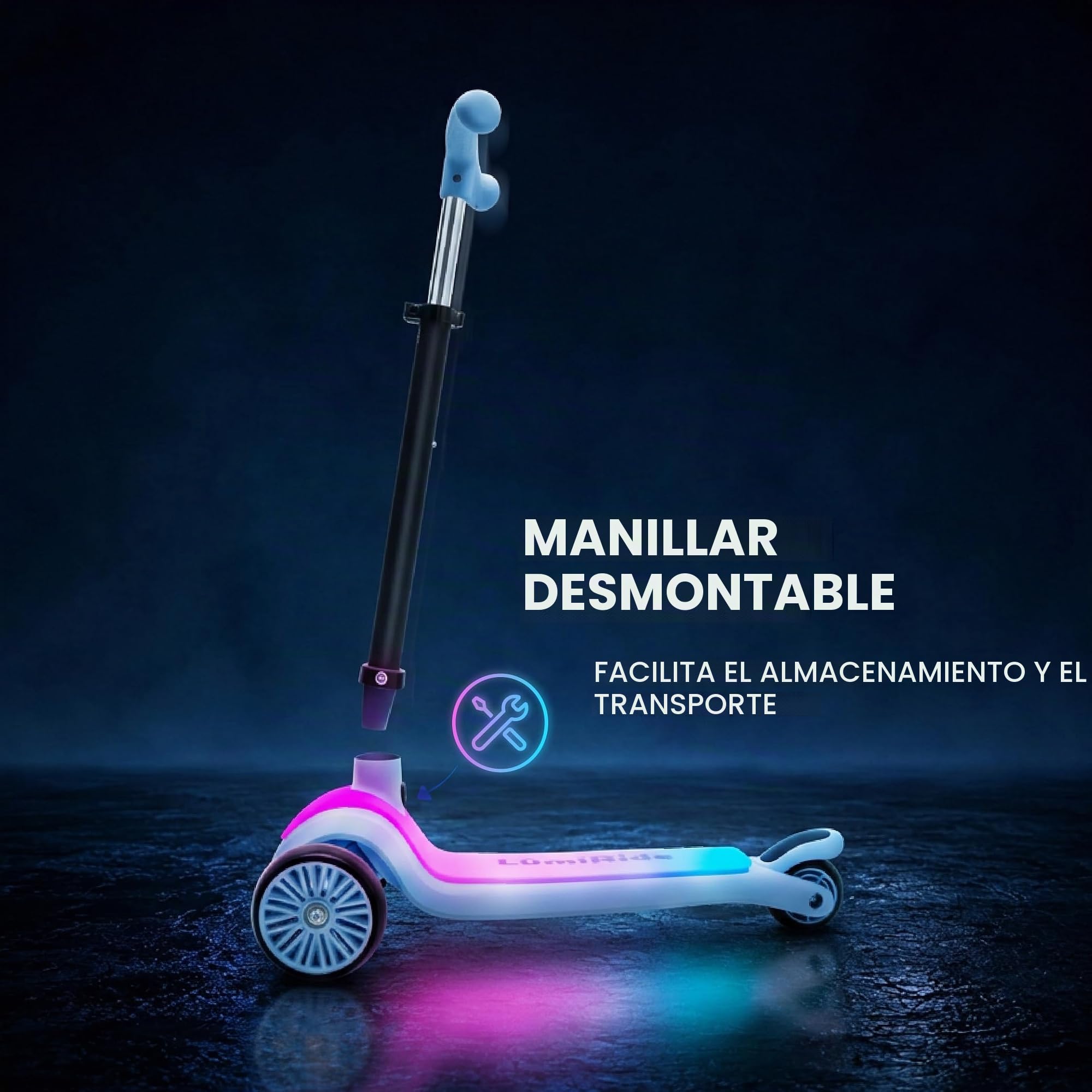 LUMI Ride Patinete Infantil 3 Ruedas Balance LED 3+