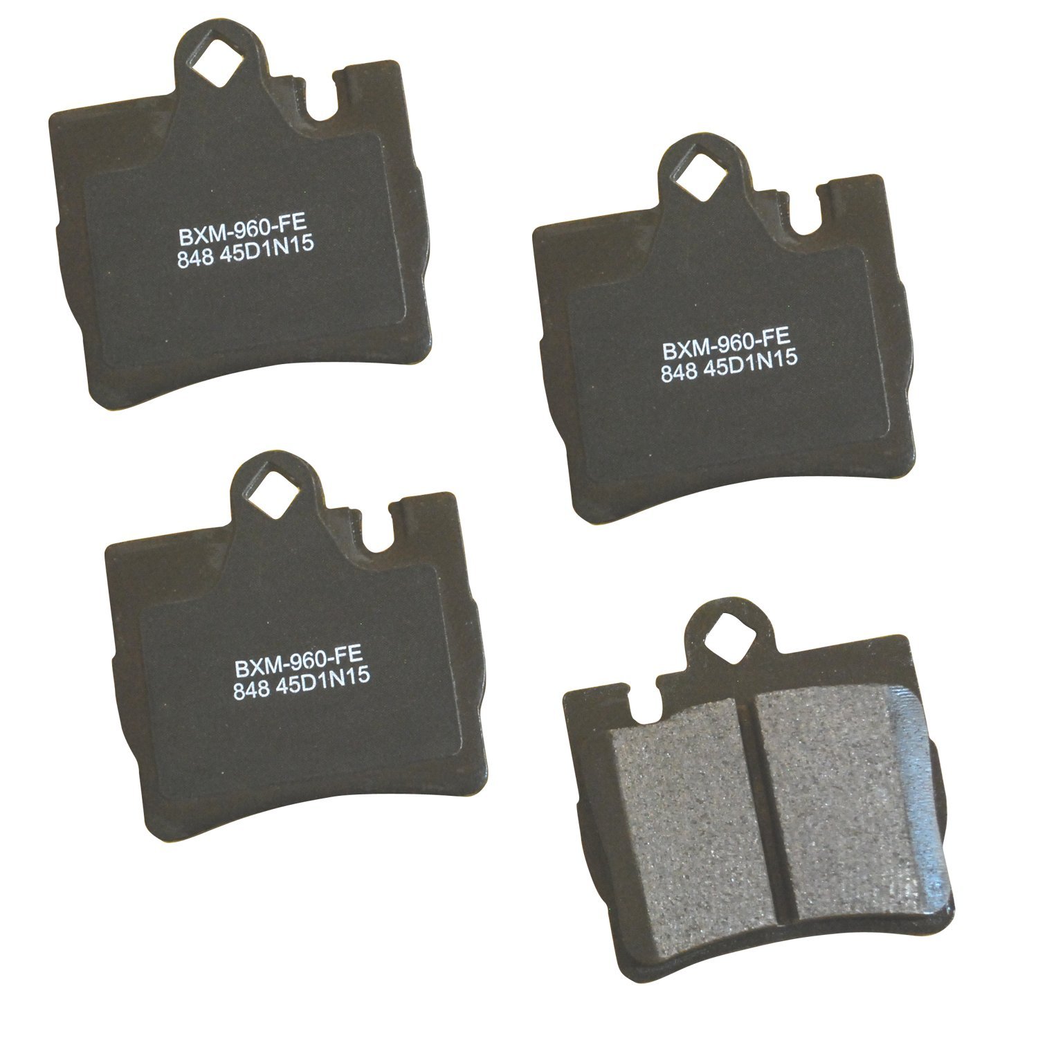 Bendix Premium SBM848 Semi-Metallic Rear Brake Pads for Mercedes-Benz CL55 AMG 2002-2001, CL500 2003-2000, CL600 2002-2001, S55 AMG 2003-2001, S430 2002-2000, S500 2002-2000, S600 2002-2001