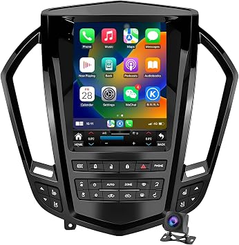Android 13 Radio for Cadillac SRX 2009-2012 Android Radio 9.7-Inch Tesla Style IPS Touch Screen Stereo with Bluetooth 5.0 Carplay/Android Auto GPS Navigation Black
