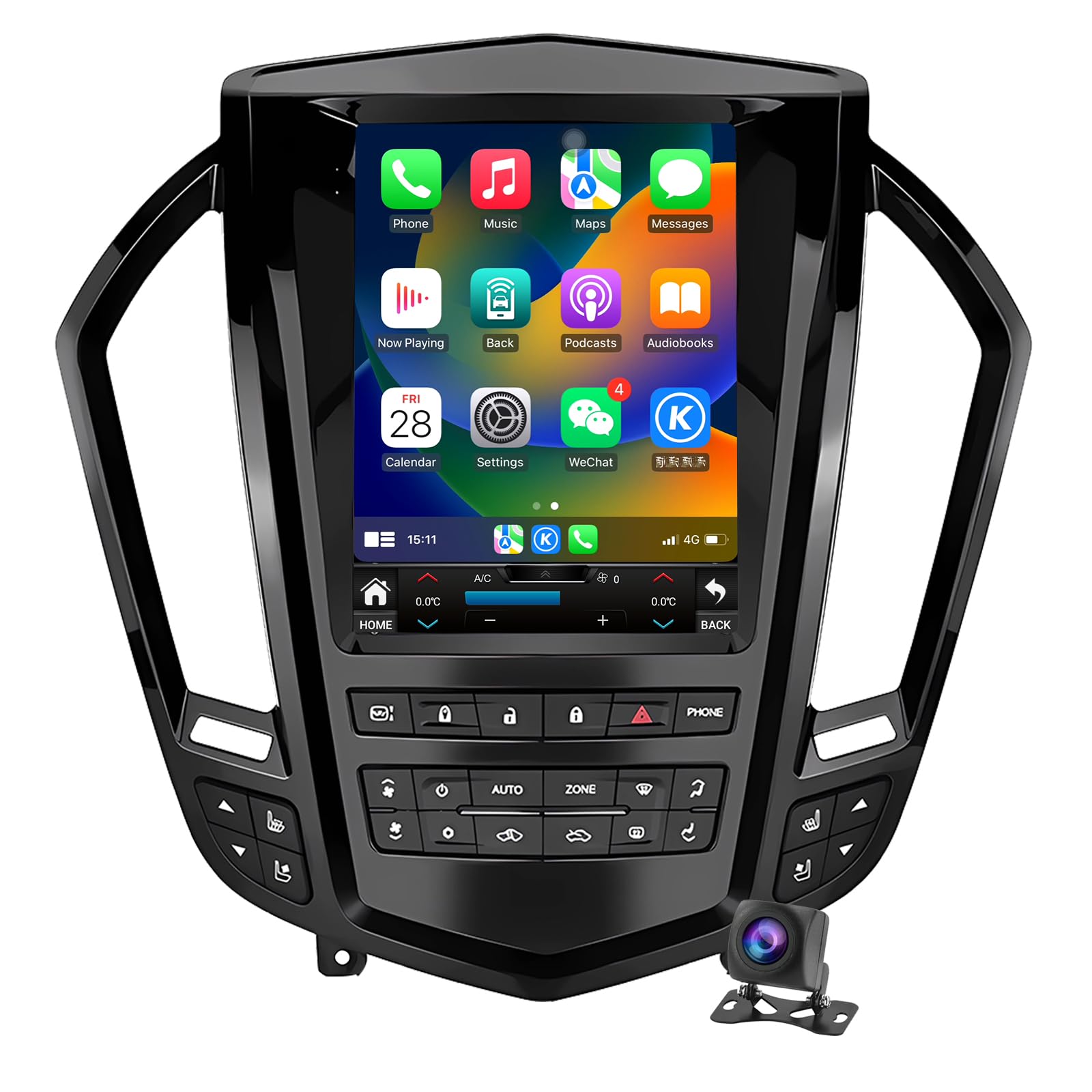 Android 13 Radio for Cadillac SRX 2009-2012 Android Radio 9.7-Inch Tesla Style IPS Touch Screen Stereo with Bluetooth 5.0 Carplay/Android Auto GPS Navigation (Black)