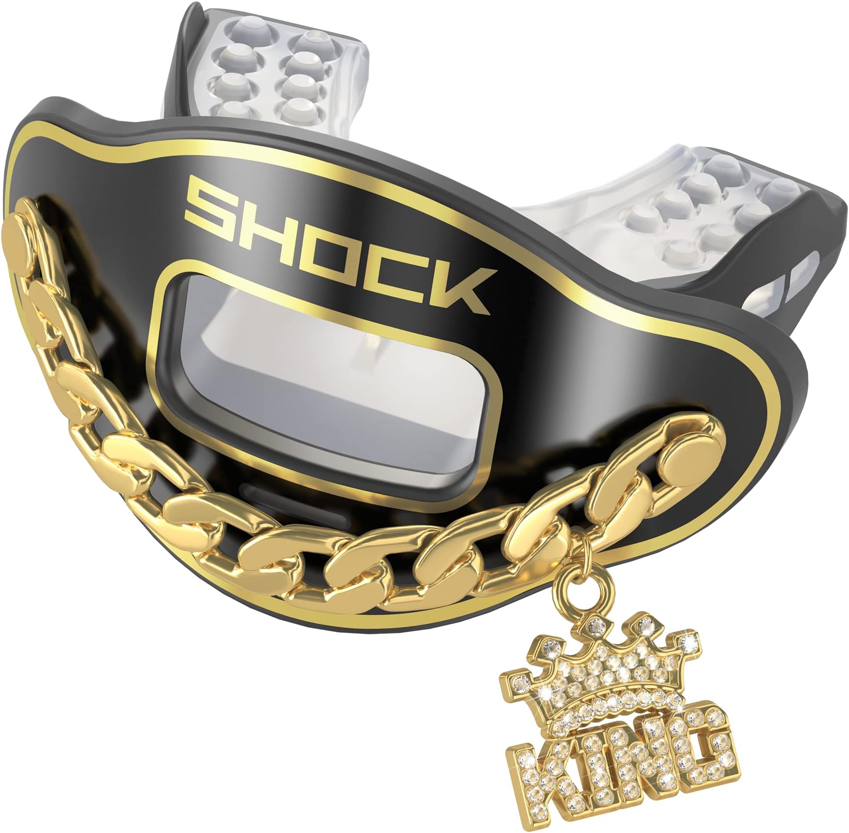 Shock DoctorMax Air Flow 3D Chain/Jewel Black/Gold King OSFA