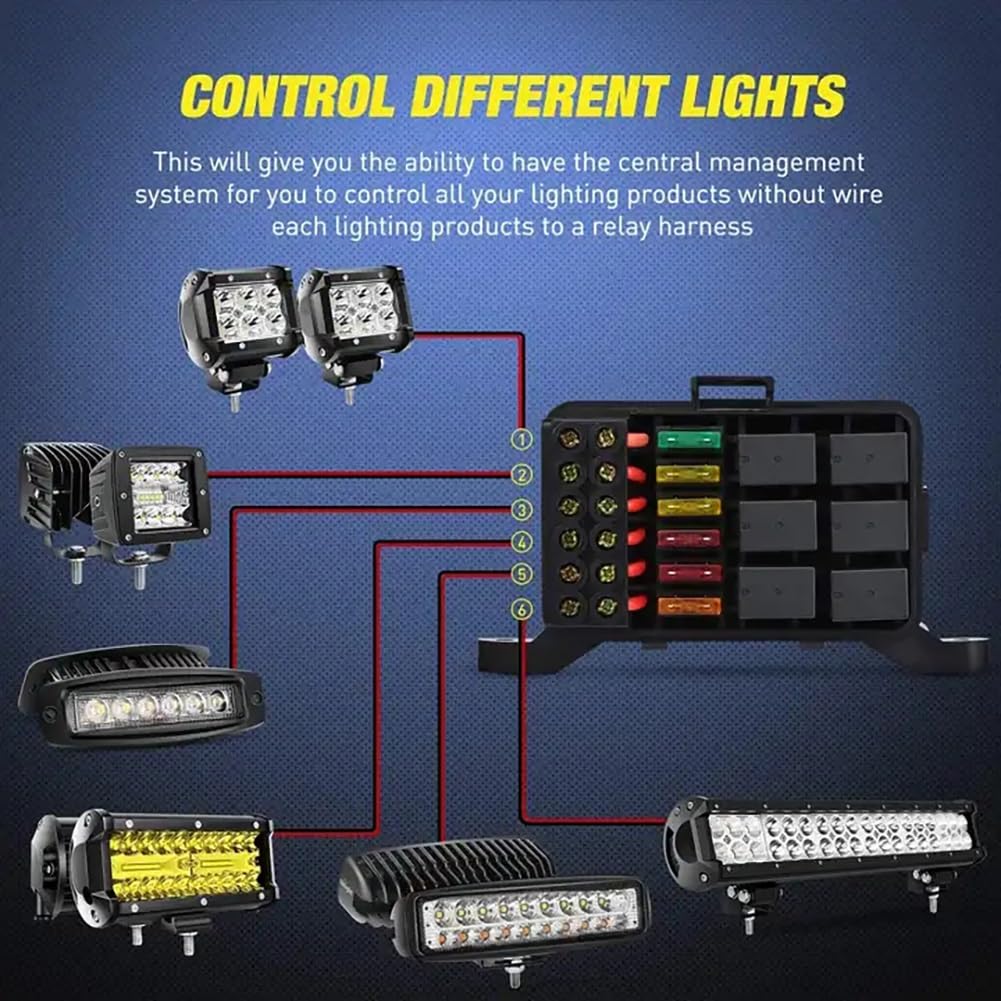 6-Gang LED Light Switch Panel|vivid light bars
