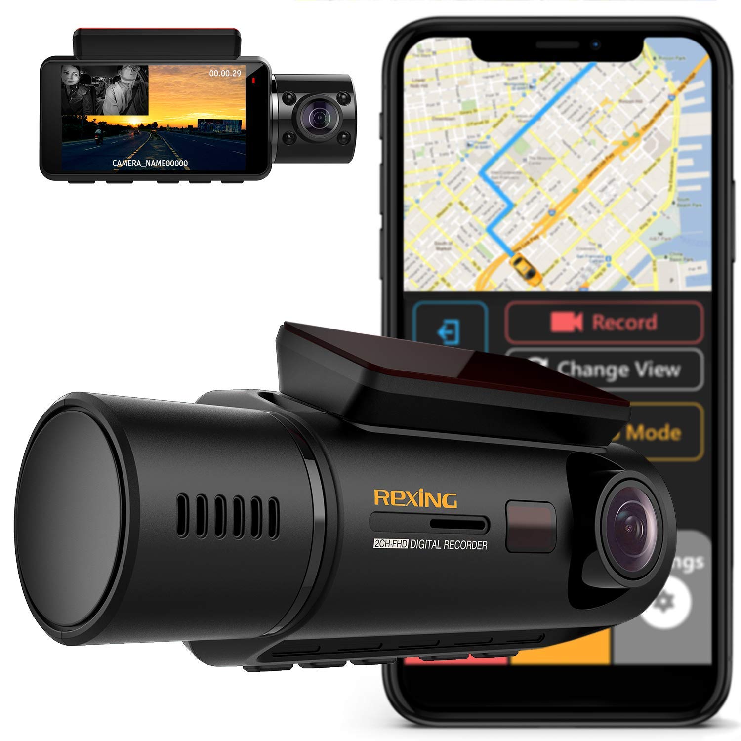 Rexing V3 Pro Max budget 4K dash cam front rear affordable WiFi parking mode 1080p rear camera value 2026