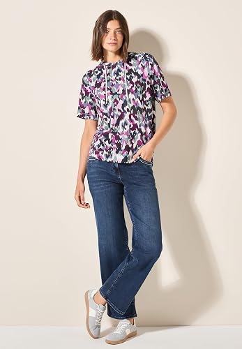 T-shirt Femme Cecil Avec Capuche - Motif Graphique - Coton Modal - Look Décontracté