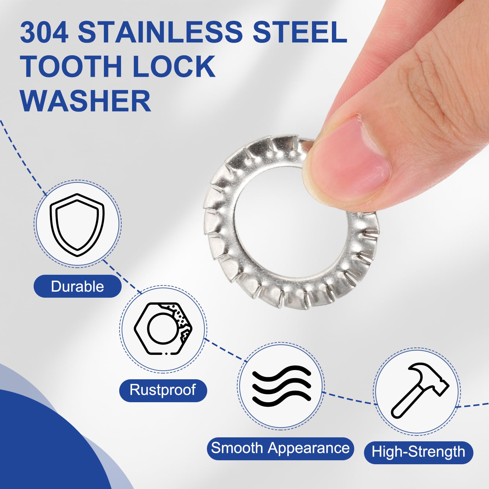 PATIKIL M20 External Tooth Lock Washers - Image 3