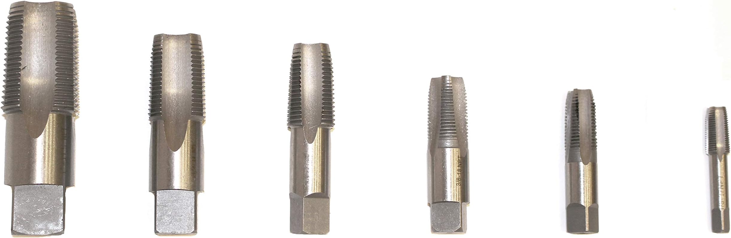 PRO EDGE PIPE TAP SET OF 5 SIZES - 1/8, 1/4, 3/8, 1/2, 3/4 MADE IN USA