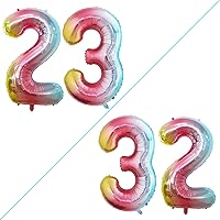 Vista 333 de GOER Globos con el número 80 para decoraciones de fiesta de cumpleaños número 80, globos de helio de aluminio jumbo de 42 pulgadas para 80 Oro rosa