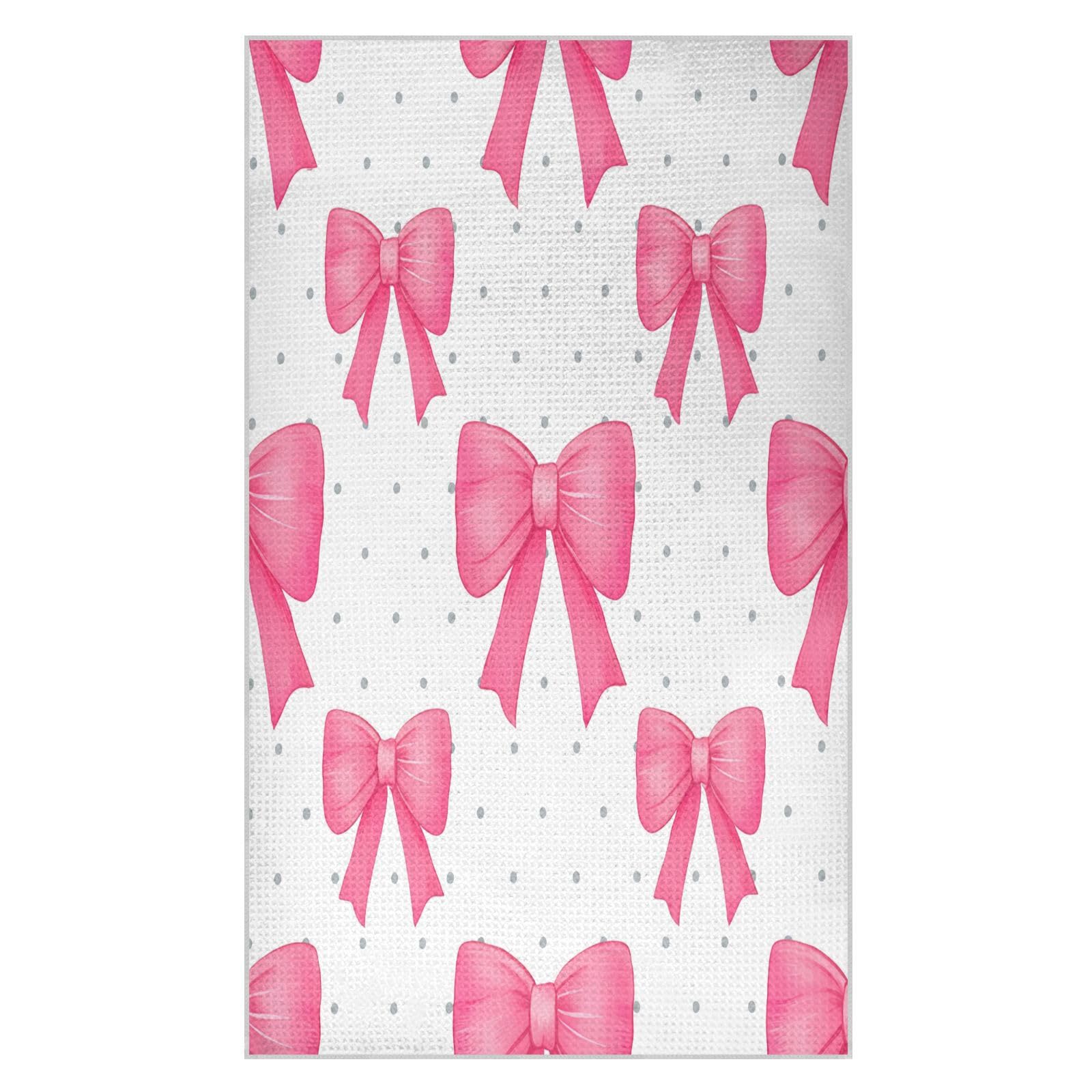 JiangGgen Bows Kitchen Towel 1-Pack Soft Absorbent Dish Towel