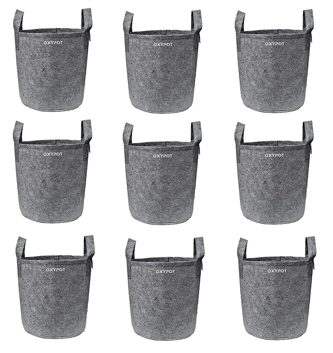 Oxypot® 200 GSM Fabric Grow Bags (8" x 8") Pack of 9 Grow Bags for Home, Terrace, Balcony & Hydroponic Gardening Farming. (Grey) (B09W5XVHZT) Amazon Price History, Amazon Price Tracker