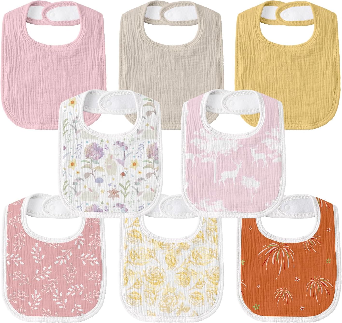 GLLQUEN BABY Muslin Drool Bibs for Boys Girls