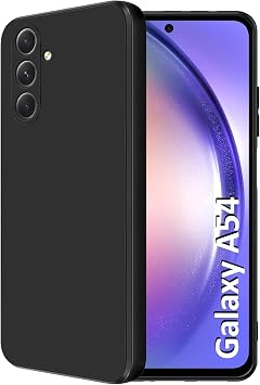 Cyber-Tech Silicone Case for Samsung Galaxy A54 5G, Soft-Touch, Shockproof, DustProof, Ultra Thin, Matte Finish Phone Cover for Samsung Galaxy A54 5G Black