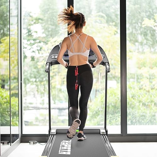 Miniatura 8 de ACCPO Cinta de correr de 300 libras de capacidad con inclinación, caminadora plegable para el hogar, máx. 2.5 HP Máquina de correr para correr y