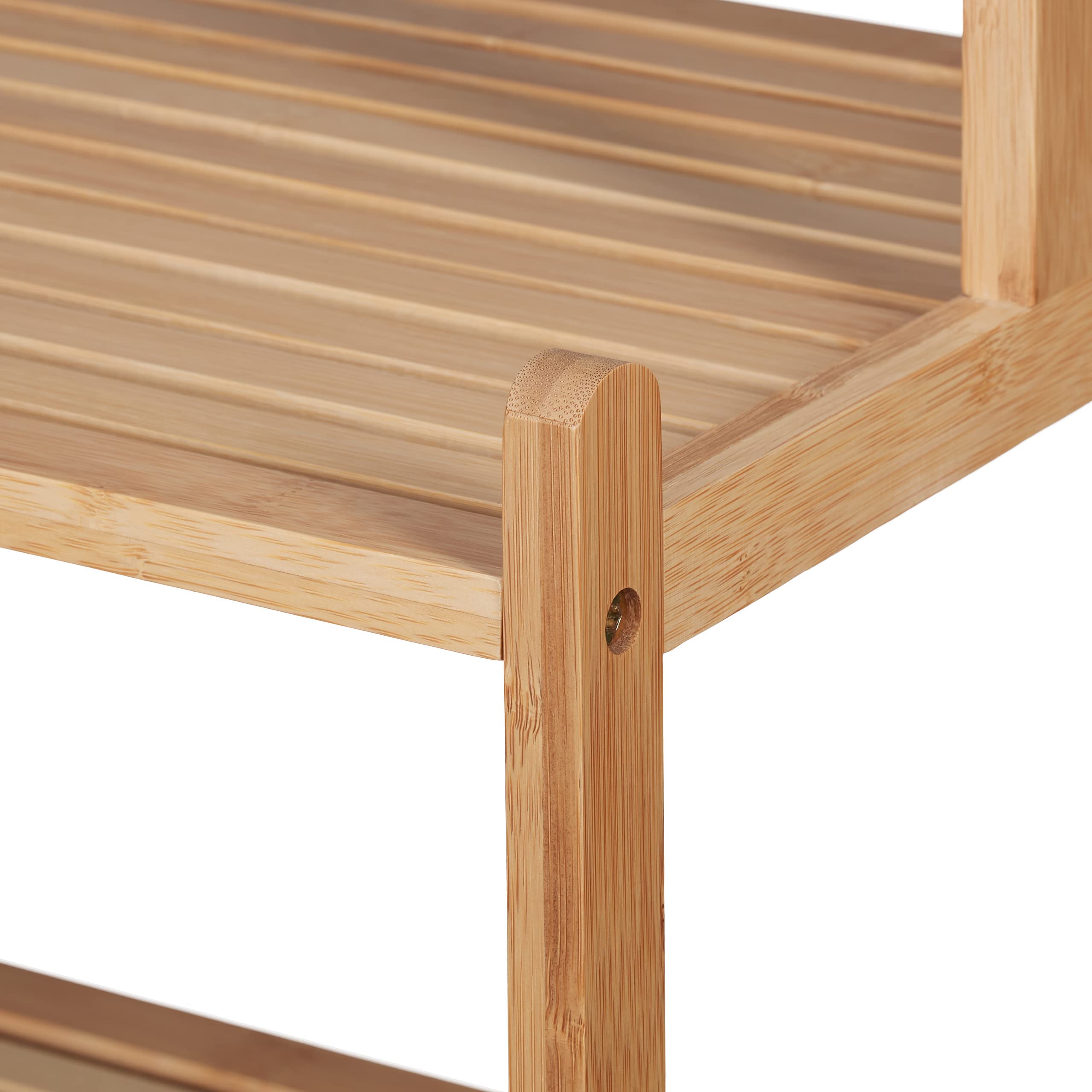 Scaffale Bambù 4 Ripiani Relaxdays - 33x33x110cm, Per Bagno E Cucina, Resistente Umidità - Foto 9