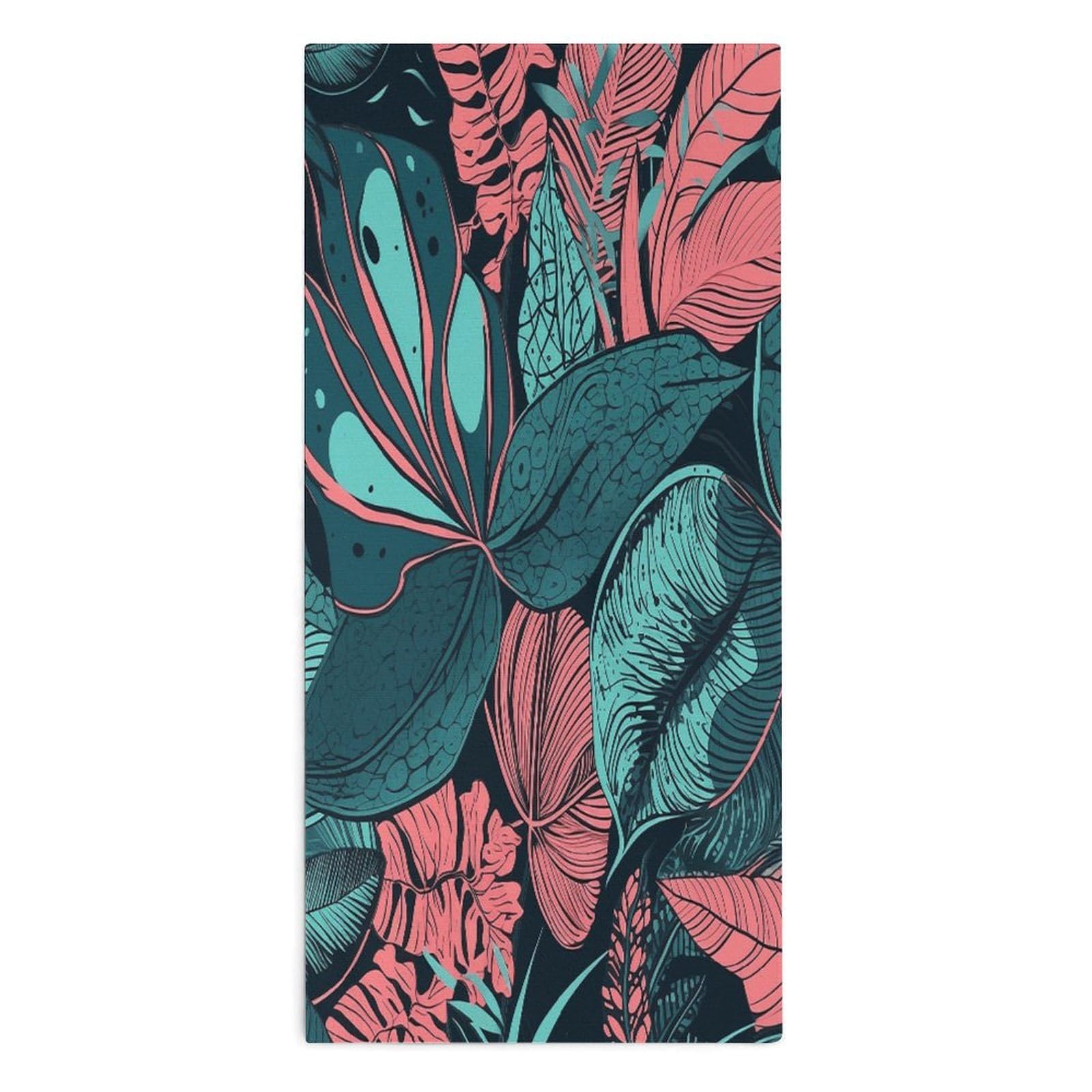 Btcowzrv Style Hand Drawn Tropical Leaves Bath Towel Beach Towels Shower Towel
