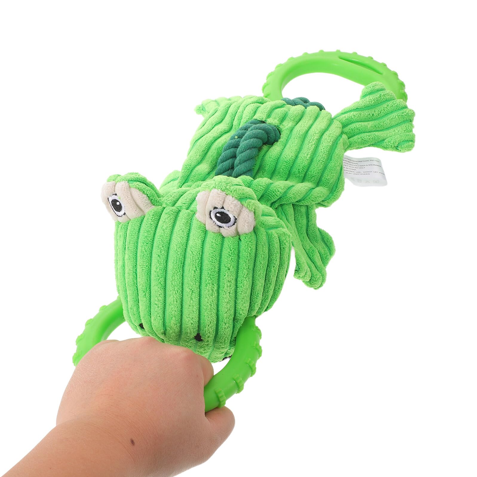Juguete para Tirar para Perros Pequeños Forma de Rana, Cuerda Resistente para Masticar y Limpieza Dental, Juguete Interactivo Indestructible para Entrenamiento en Casa Aire Libre