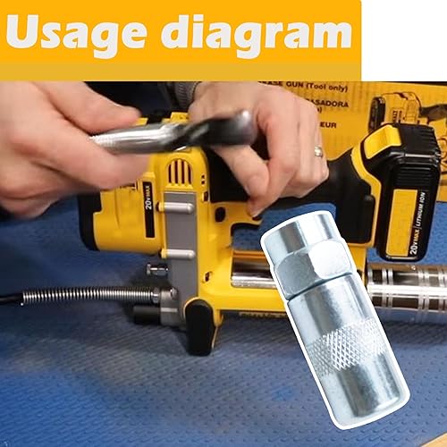 Miniatura 6 de Repuesto para puntas de acoplador de pistola de grasa de alta presión Dewalt DCGG5701 con roscas NPT de 18", se adapta a mangueras de grasa NPT