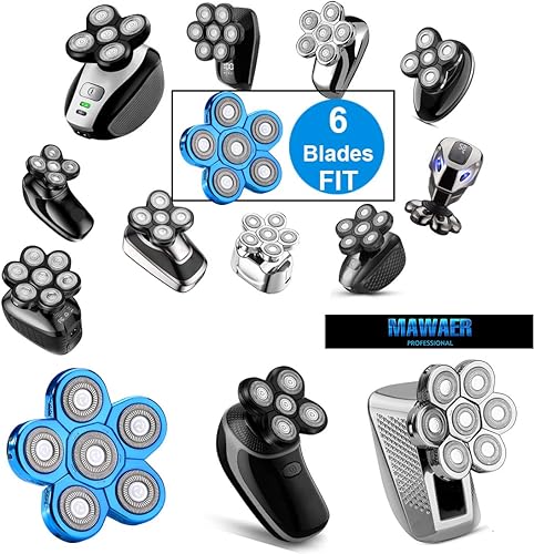 Miniatura 3 de Cabezales de repuesto para afeitadora de cabeza de 6 cuchillas para Freedom Groom*** AidallsWel y la mayoría de las marcas principales, afeitadora