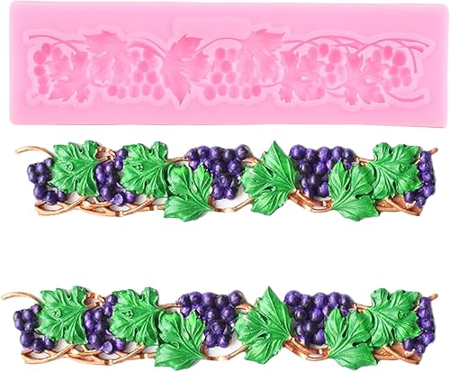Miniatura 8 de ZiXiang Moldes de silicona para frutas, hojas de uva, molde de fondant para decoración de pasteles, decoración de cupcakes, caramelo de polímero de