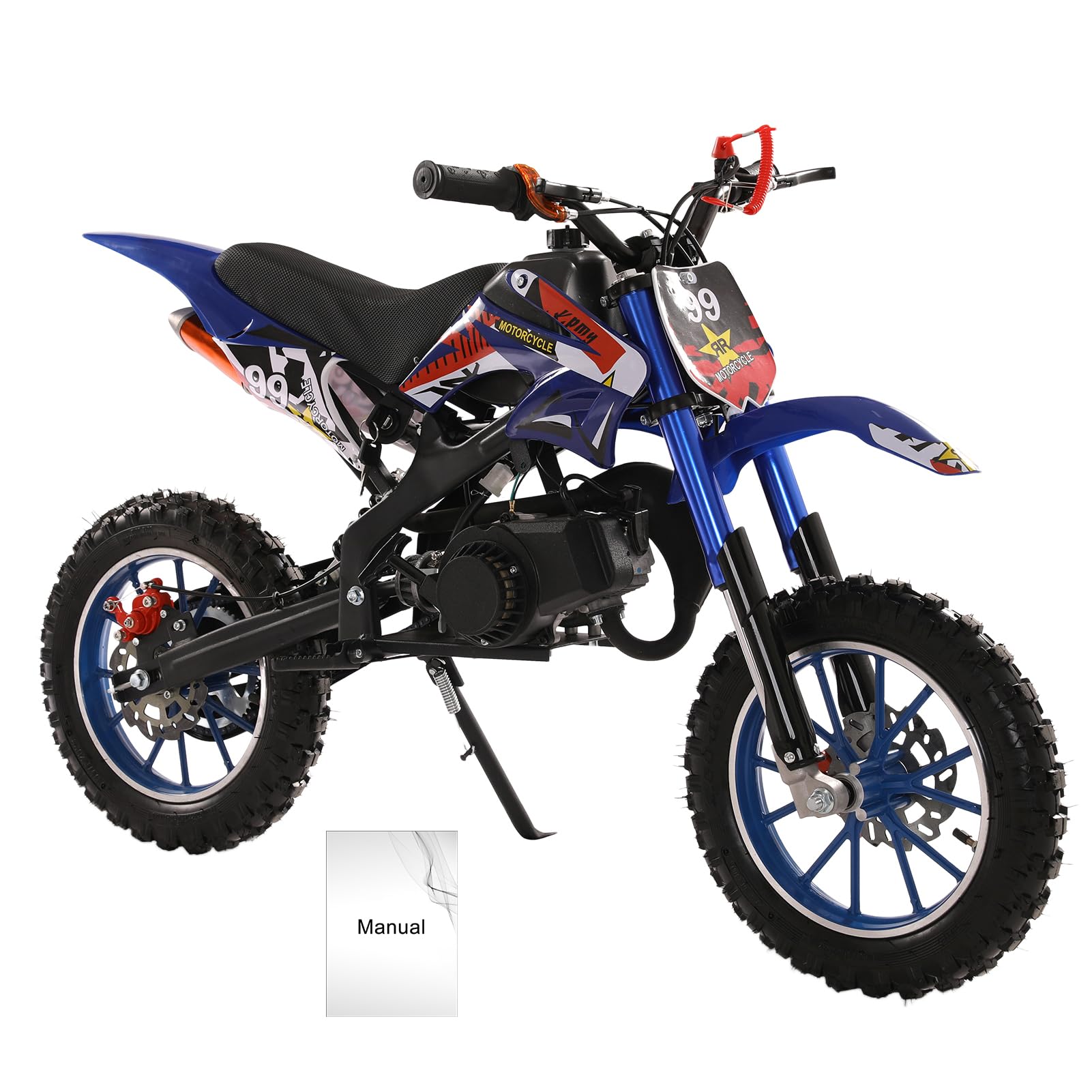 50CC Kids Dirt Bike,2-Stroke Gas Powered Mini Dirt Bike for Kids