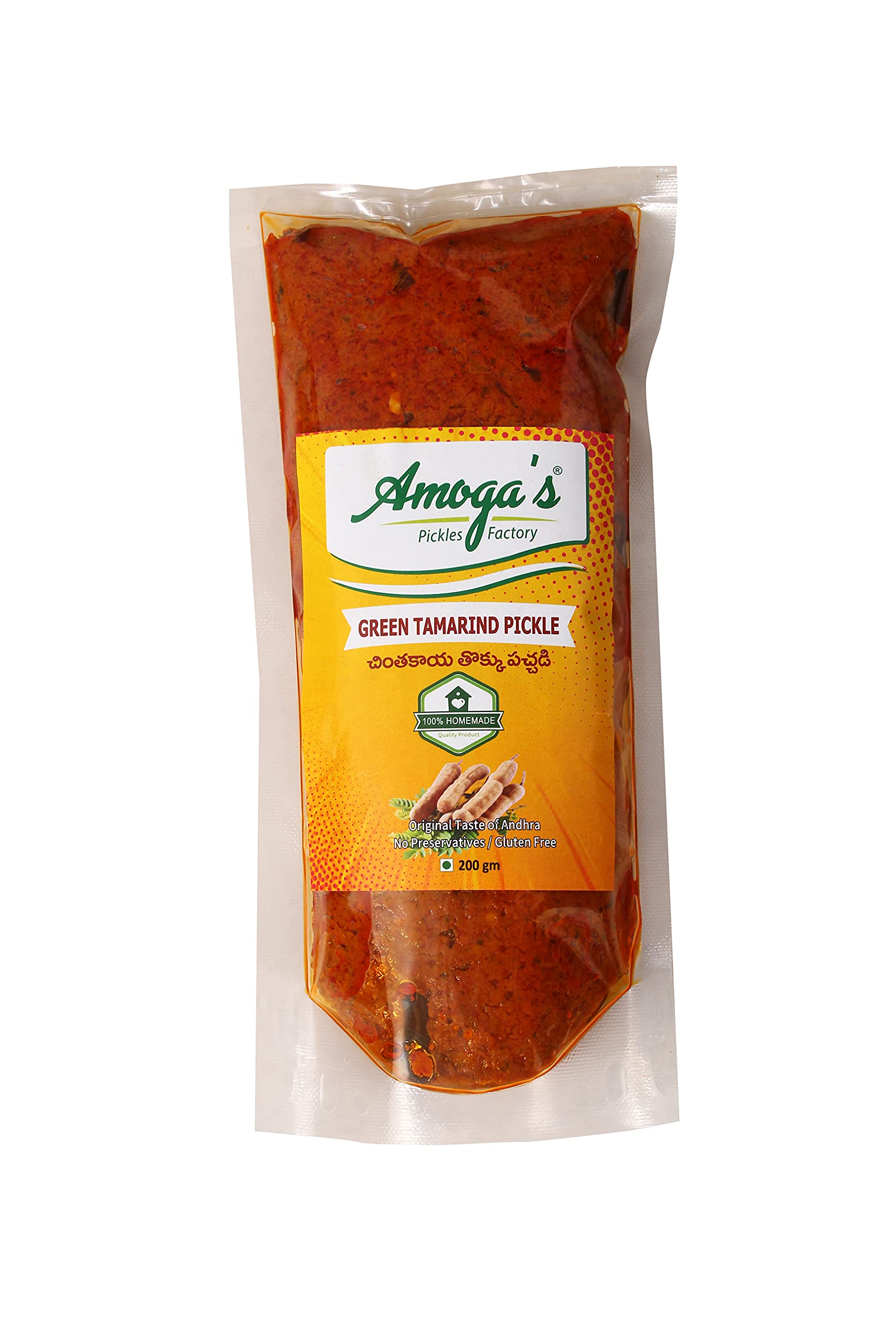 Amogas Pickles Factory Andhra Fresh Green Tamarind Pickle / Chintakaya Thokku Pachadi / Kachha Imli Aachar (400) (B093THLQDY) Amazon Price History, Amazon Price Tracker