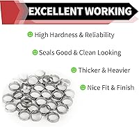 Vista 4 de Paquete de 50 anillos de abrazadera de cincho de 1 pulgada de acero inoxidable EFIELD para tubos de tubería PEX, (CLAMP013-60P)