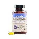 NatureWise Flaxseed Oil 1242 mg, Fish Free Omega 3 6 9 with 720mg ALA, Dietary Supplement for Heart Health Support - Organic, Cold Pressed, Non-GMO - 60 Softgels[2-Month Supply]
