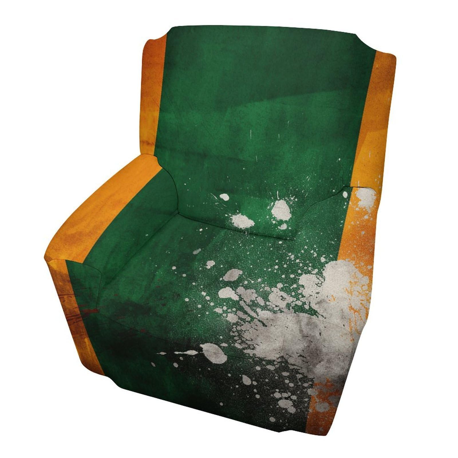 Fekiloot Style Orange And Green Pattern Couch Cover Sofa Cover Sofa Slipcover
