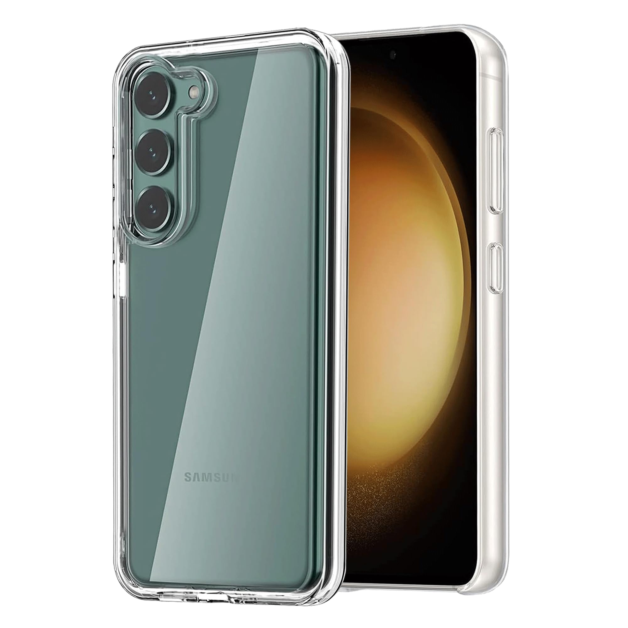 Amazon | 対応 Galaxy S23 用の ケース クリア カバー スマホケース 