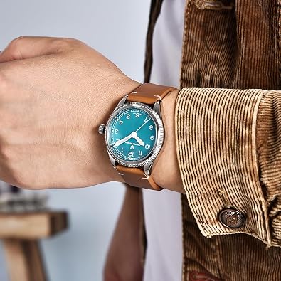 HaiQin Pagani Design 1765 Men's Quartz Watch Japanese Movement Synthetic Sapphire Leather Strap Screw-Down Large Crown Waterproof Vintage Casual Business Analog WristWatches