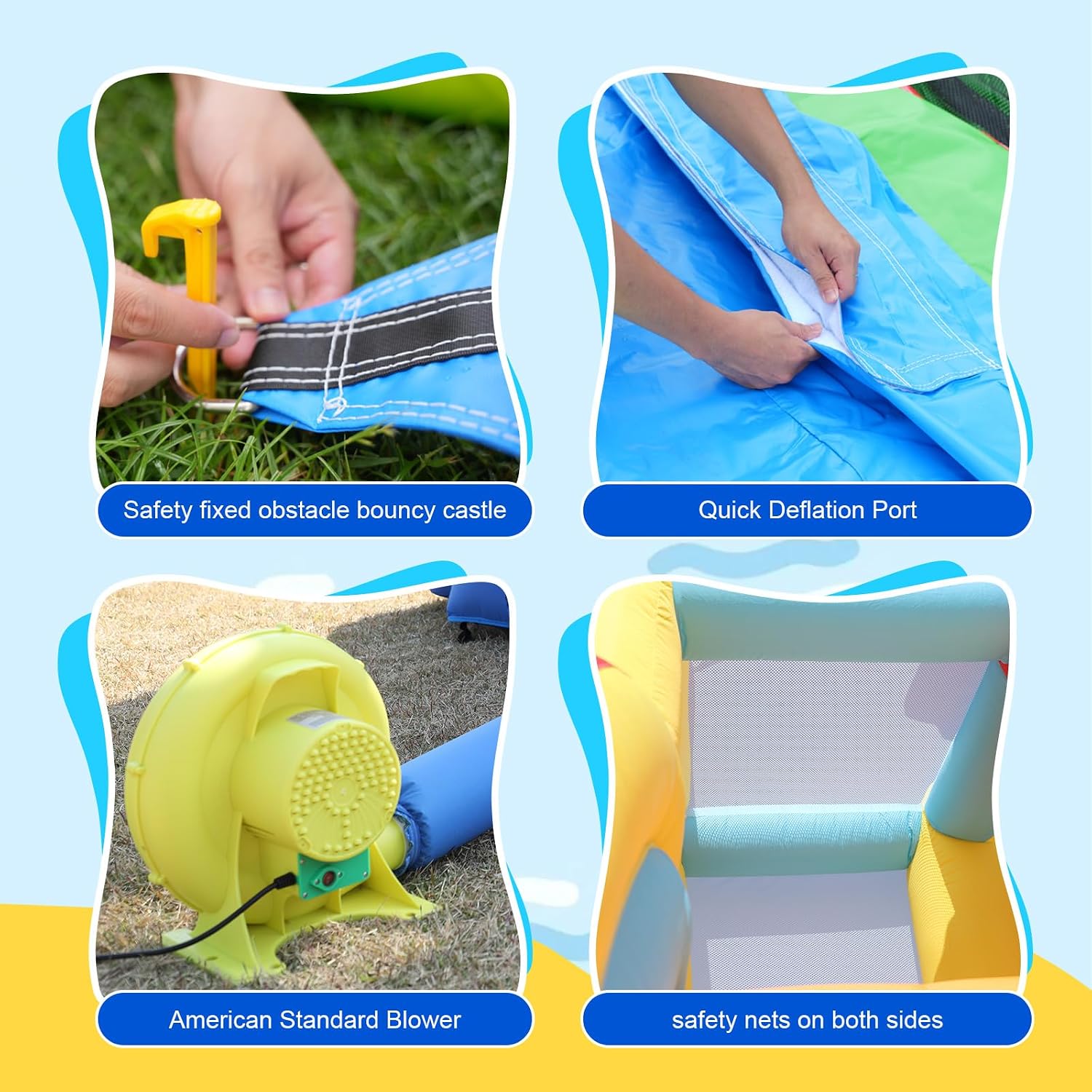 Inflatable Water Slide for Kids (Splash Water Pool)(UL Blower),21ft(L) Inflatable Water Slide with Air Blower for Outdoor Summer Fun,Great for Party,Backyard Adventures