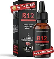 Vitamina B12 Sublingual em Gotas ELLYM NUTRITION Sabor Frutas Vermelhas Auxilia no Funcionamento do Sistema Imune e Metabolismo Energético (30 mL)