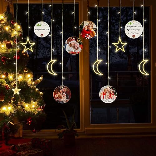 Miniatura 5 de Juantao Adornos de Navidad personalizados 2023 para colgar fotos para árbol de Navidad, decoración de vacaciones, Navidad personalizada y regalos