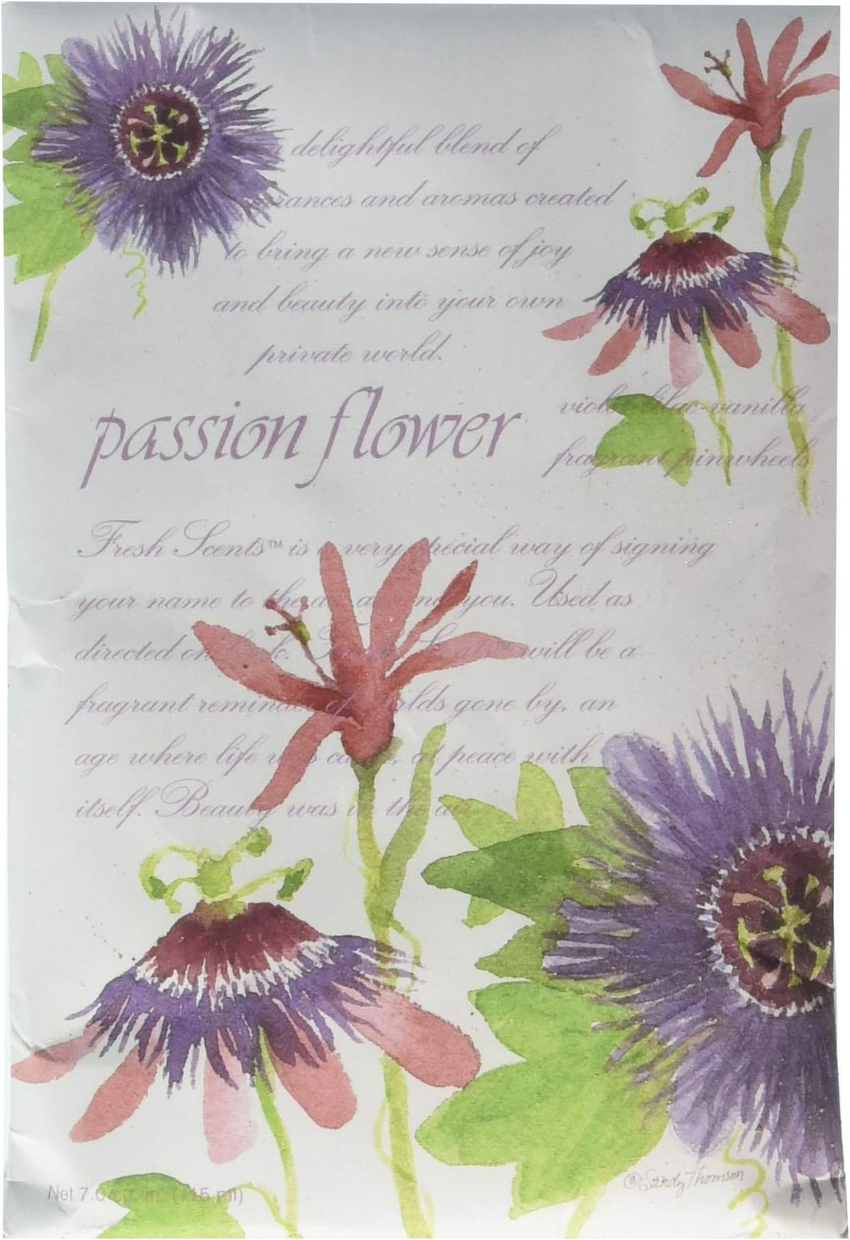 Fresh Scents Scented Sachets - Passion Flower, Lot of 6