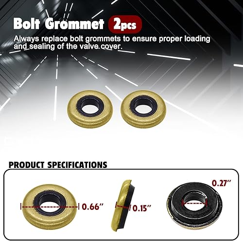 Miniatura 4 de Ortopia VS50624R - Juego de juntas de tapa de válvula compatible con Toyota Echo Prius Prius C Yaris 2000-2019 y Scion xA xB 1.5L I4 2004-2006