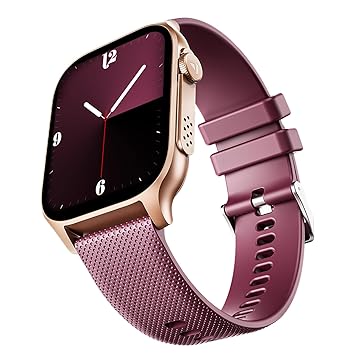 boAt New Launch Ultima Ember Smartwatch w/ 1.96" (4.97 cm) AMOLED Display, Personalized Fitness Nudges, Functional Crown, 100+ Sports Modes, Custom Watch Faces (Royal Berry), Burgundy - image, photos