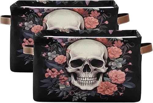 Miniatura 47 de Cesta de almacenamiento de vacas de las tierras altas con asas, cestas de almacenamiento plegables para estantes, sala de estar, decoración