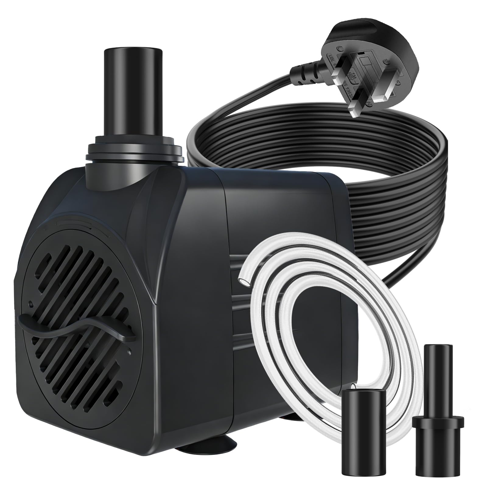 SongLong 600L/H 10W Wire Length: 3m Submersible Water Pump - Ultra Quiet, 1.2M High Lift & Over Heating Protection for Water Features, Hydroponics, Fountains, Ponds