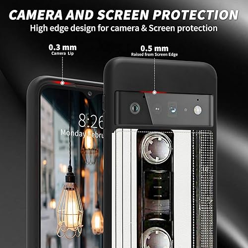 Miniatura 2 de Funda para Google Pixel 6 Pro con ranura para tarjetero, funda de piel sintética, doble cierre magnético y cubierta duradera a prueba de golpes,