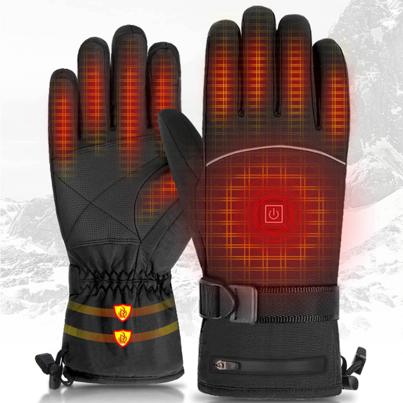 Gants Chauffants CHEWYNP Électriques Moto Cyclisme Ski Chasse